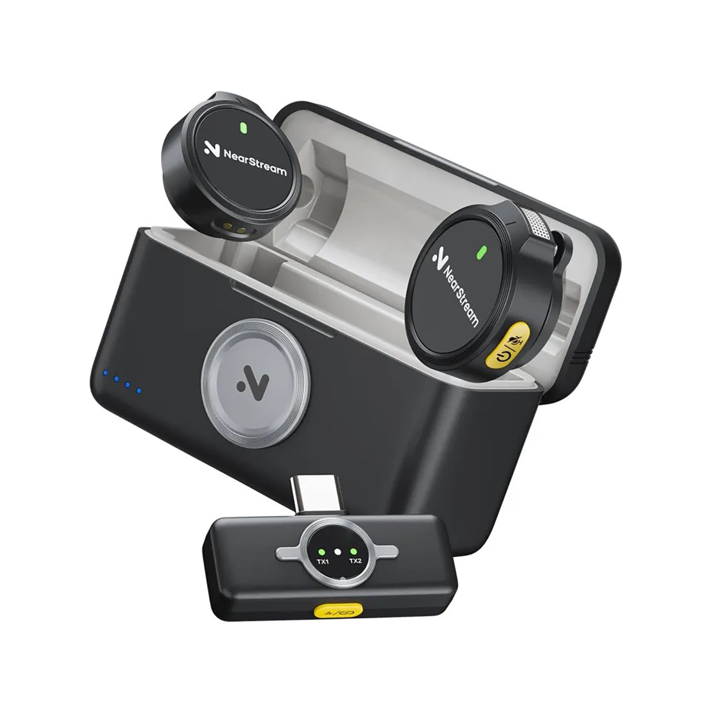 NearStream AWM25T AI Noise-Canceling All-In-One Lavalier Wireless Microphone Kit