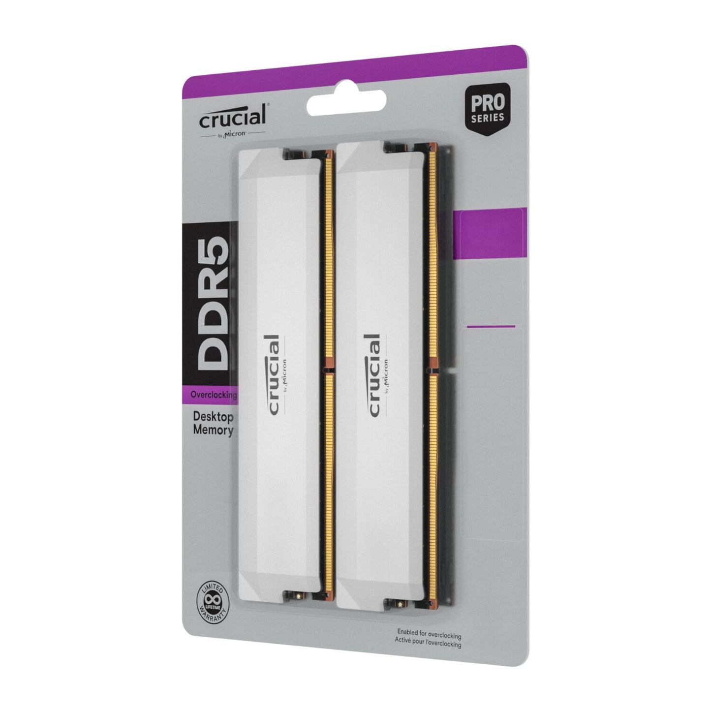Crucial Pro DDR5 6400MHz 32GB Overclocking Memory Kit - White