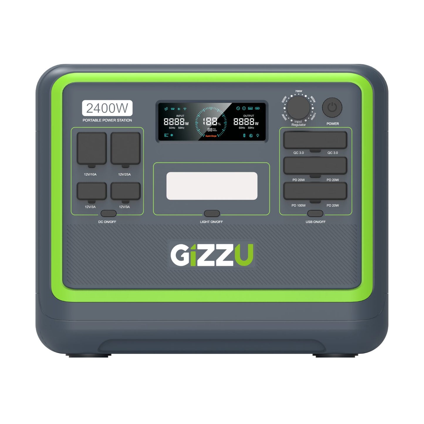 Gizzu Hero Pro 2048Wh/2400W UPS Power Station With App