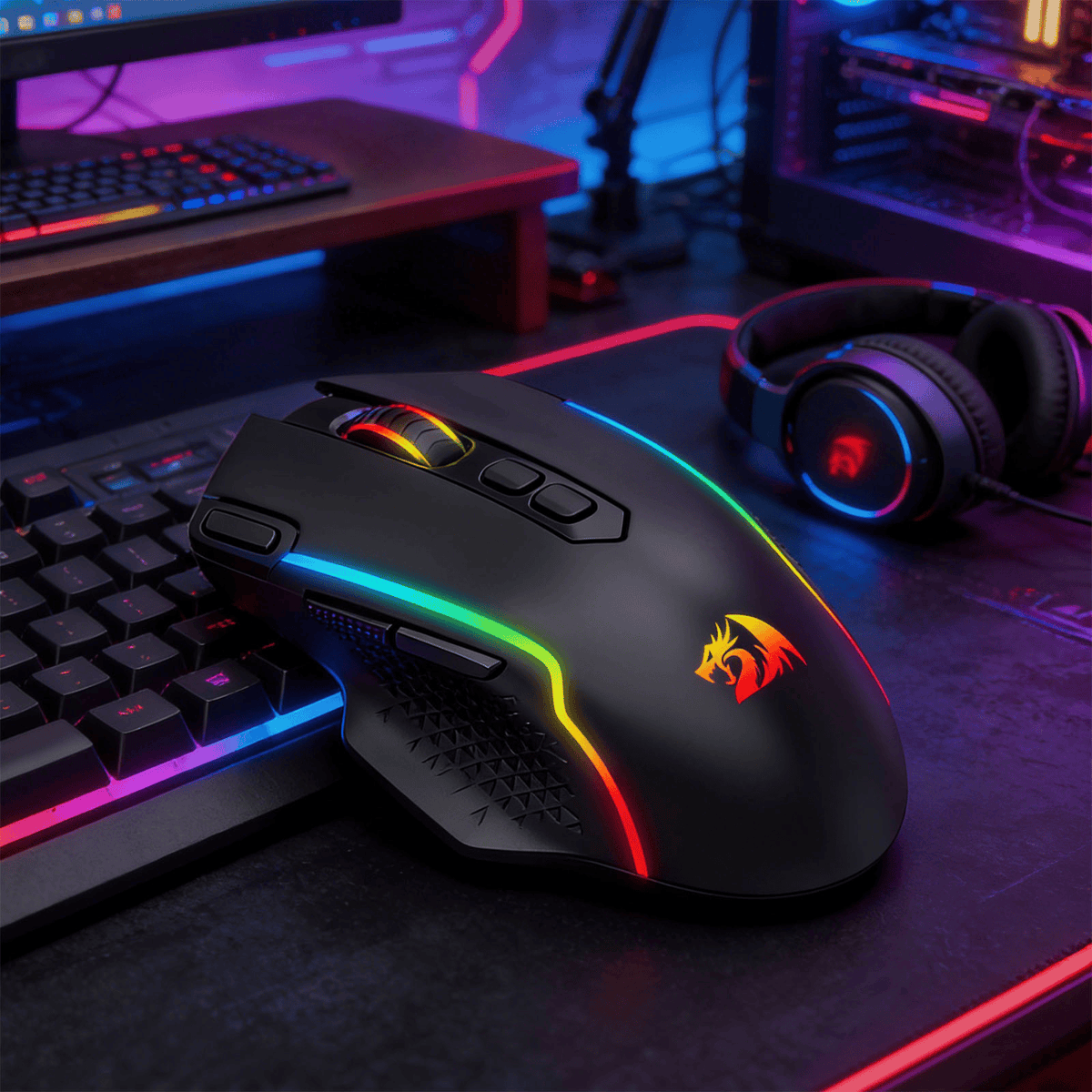 Redragon TAIPAN MAX 12000DPI Wireless Gaming Mouse - Black