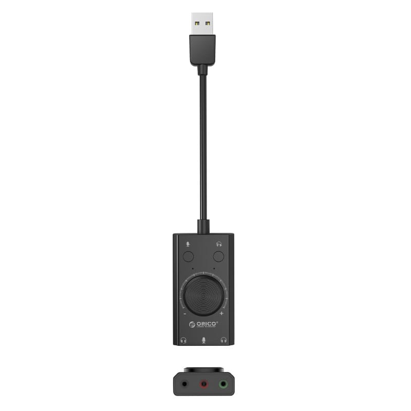 ORICO SC2 USB to 3.5mm Dual headphone External Sound Card with Volume Control
