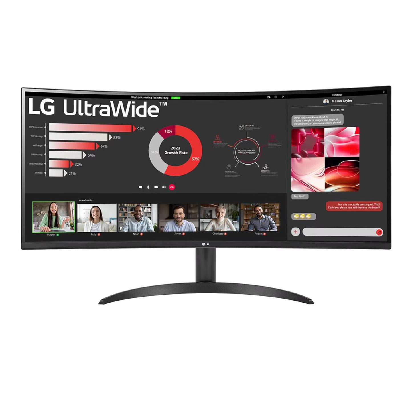 LG UltraWide 34" QHD VA Curved Monitor 100Hz