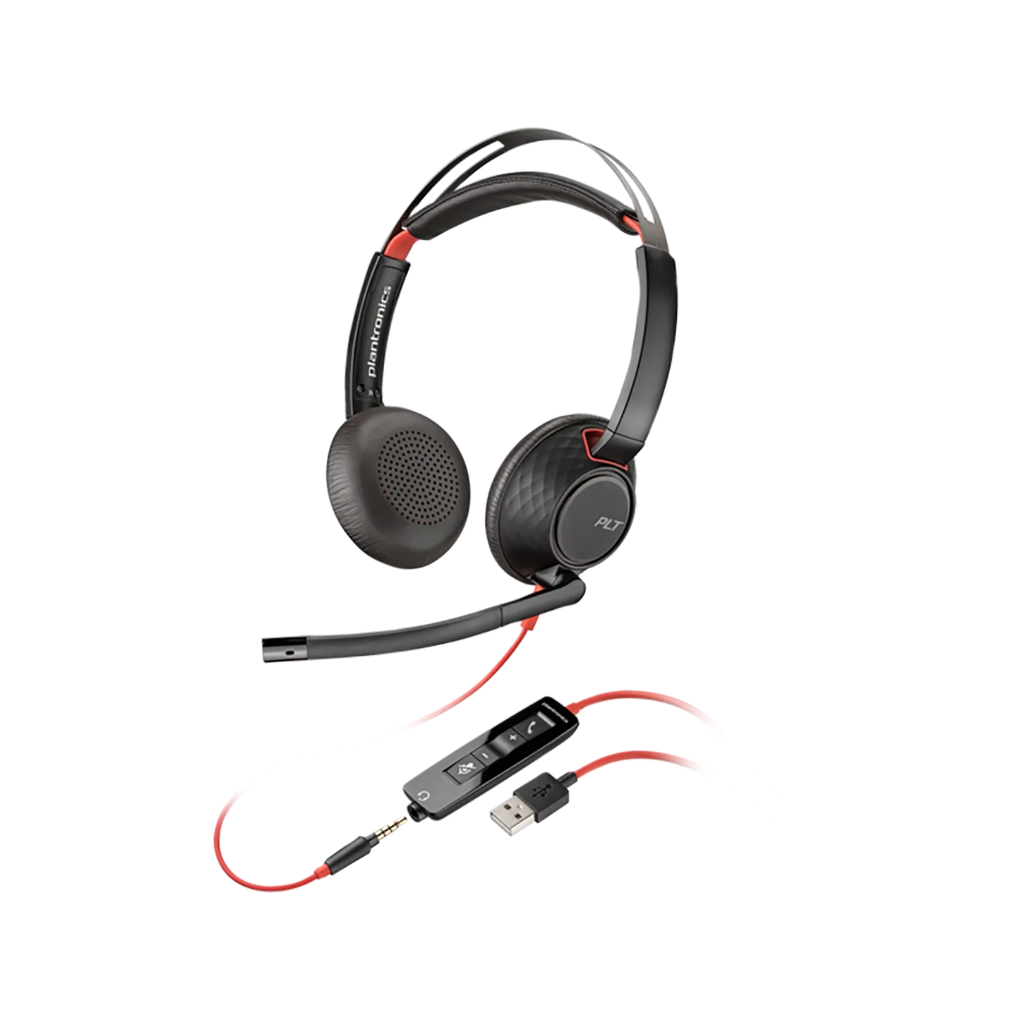 Poly Blackwire 3320 Stereo Microsoft Teams Certified USB-C Headset +USB-C/A Adapter