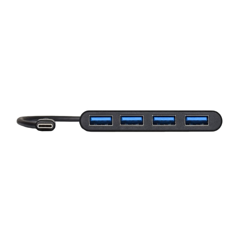 Port USB Type-C to 4 x USB3.0 5Gbps 30cm 4 Port Hub - Black