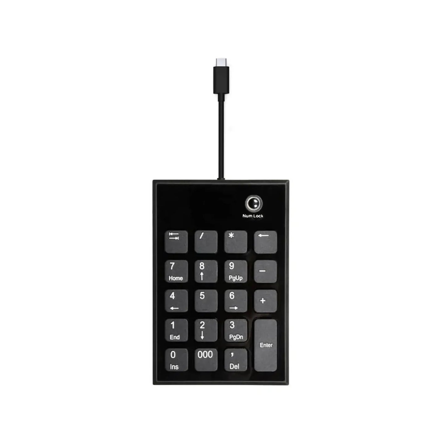 Port Black USB-A & USB-C Numeric Keypad