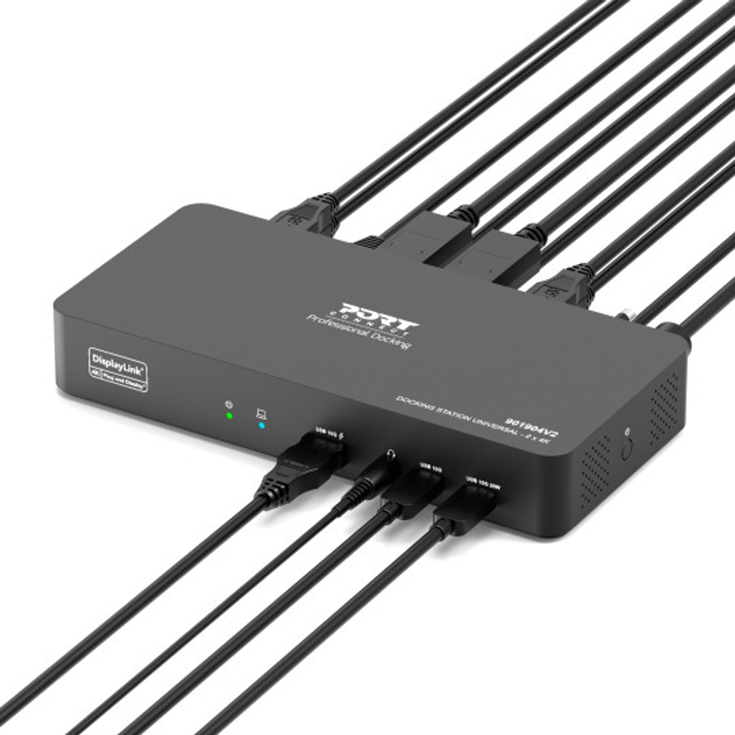 PORT2 x 4K USB-C desktop docking station 11 peripherals 96W