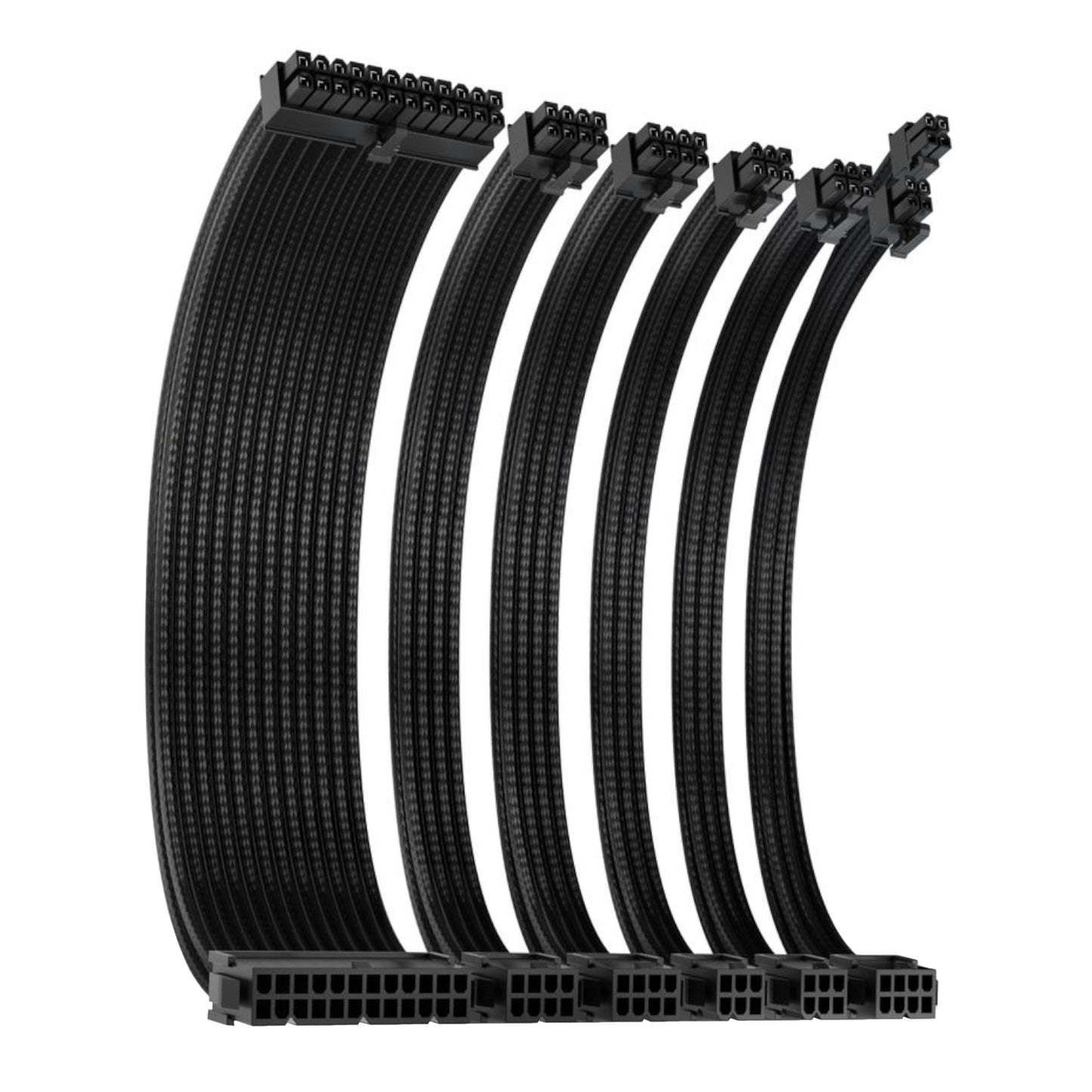 Antec 300mm Sleeved Braided Power Extension Cable Kit - Black