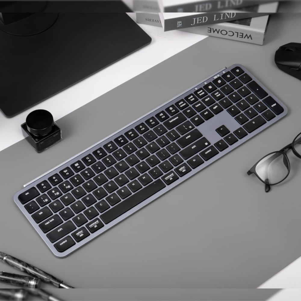 Keychron B6 Pro Ultra-Slim 100% Wireless Keyboard – Space Grey