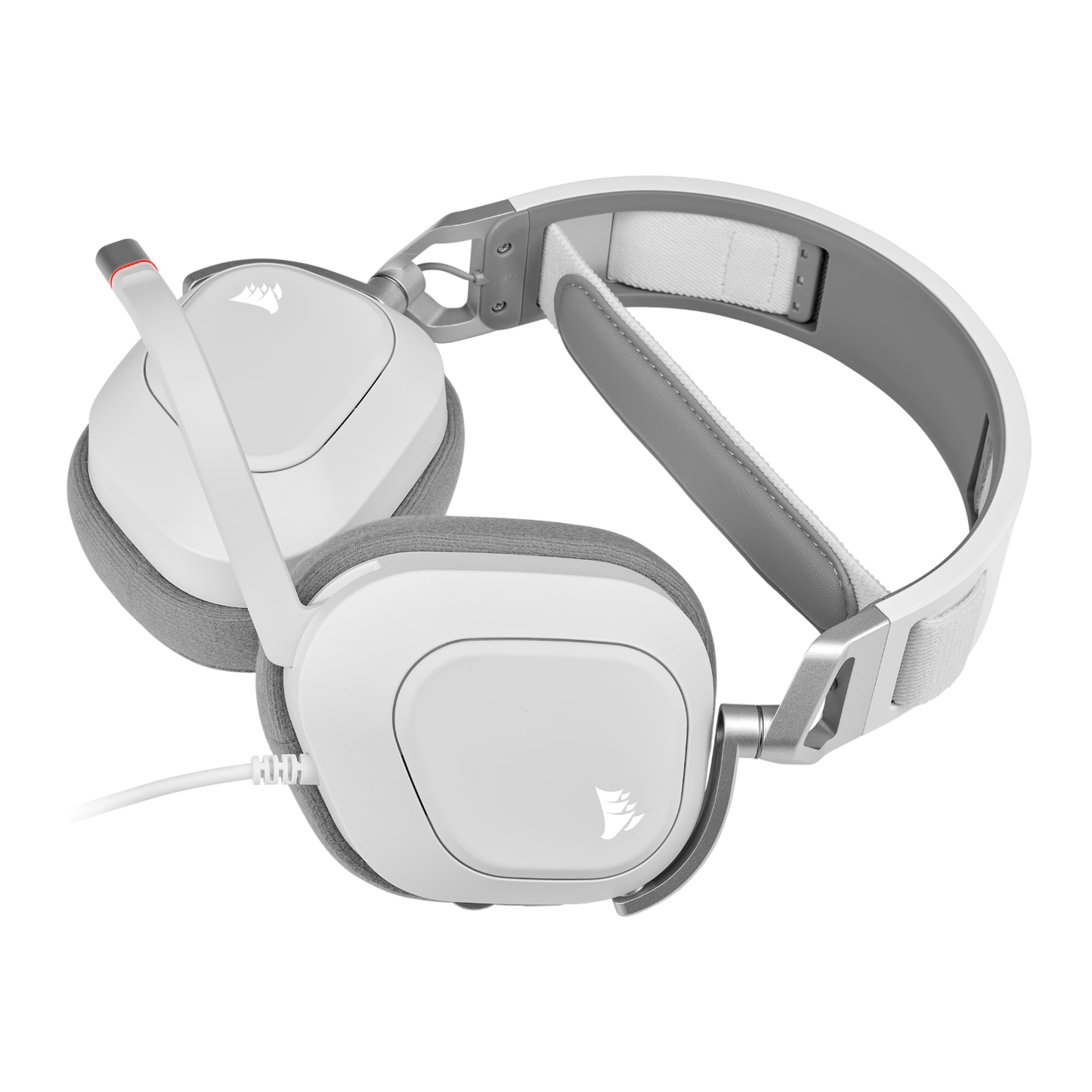 Corsair HS80 RGB USB Wired Over-Ear Gaming Headset — White