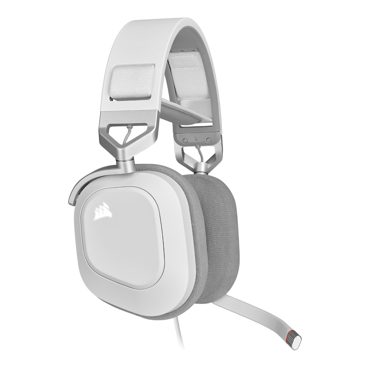 Corsair HS80 RGB USB Wired Over-Ear Gaming Headset — White