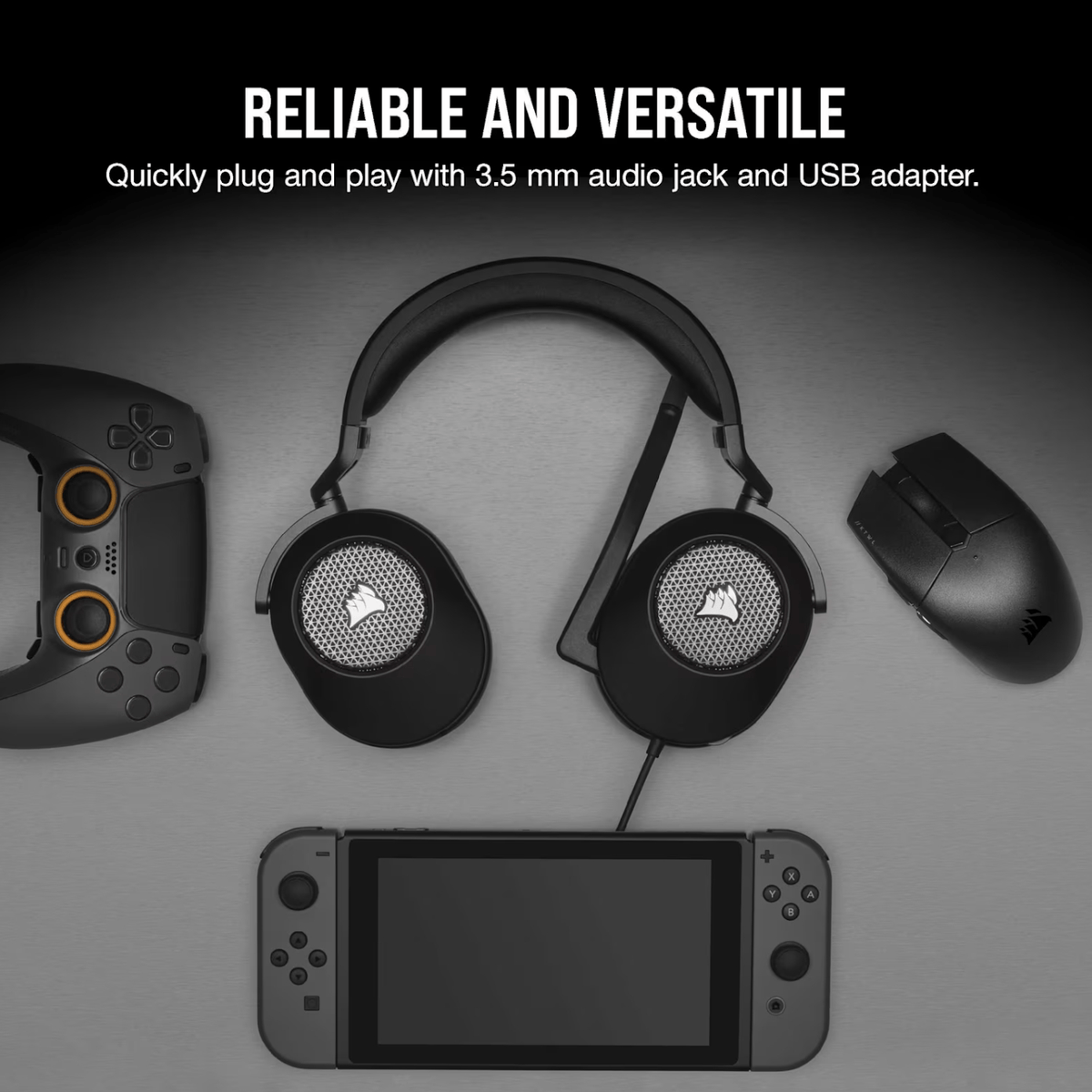 Corsair HS65 SURROUND Wired Gaming Headset — Carbon (AP)