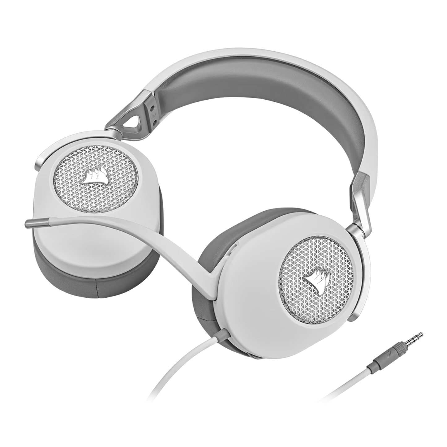 Corsair HS65 SURROUND Wired Gaming Headset — White (AP)