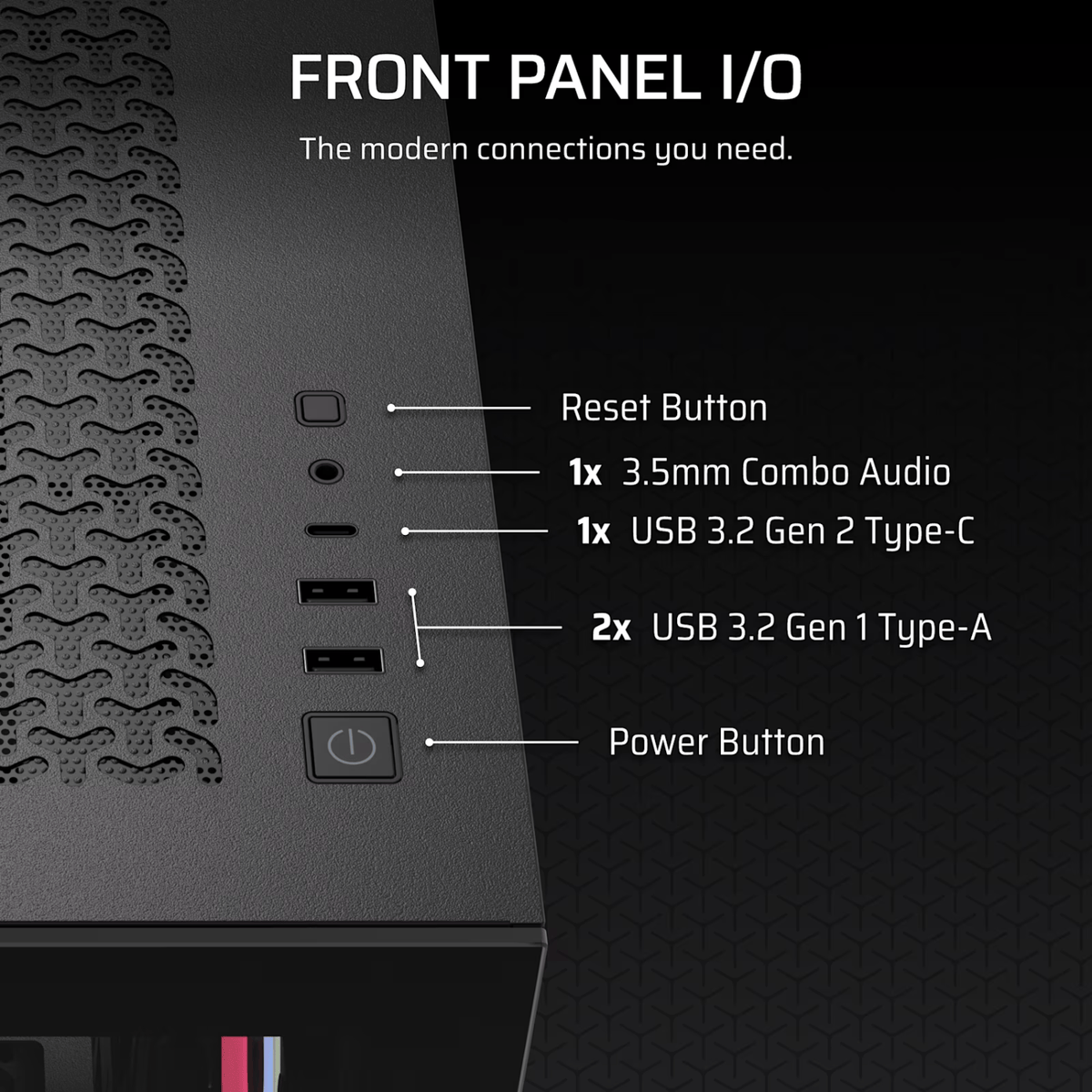 Corsair 3500X LX-R RGB iCUE LINK Mid-Tower PC Case - Black