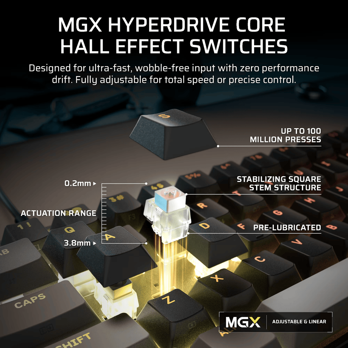 Corsair CLIPPER PRO MINI 60 Hall Effect Gaming Keyboard - Black