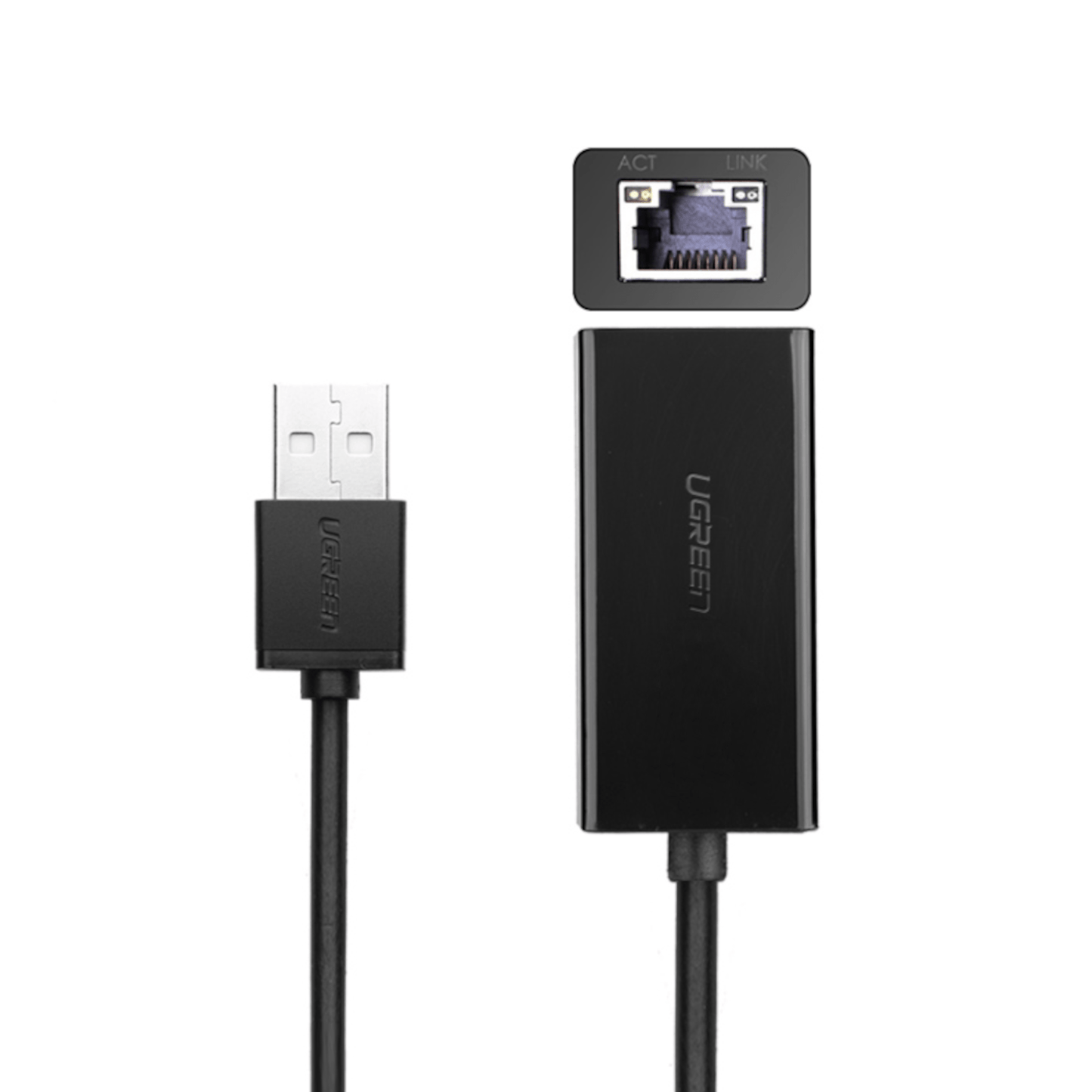 UGREEN CR110 Ethernet Adapter | USB 2.0 to RJ45 - Black