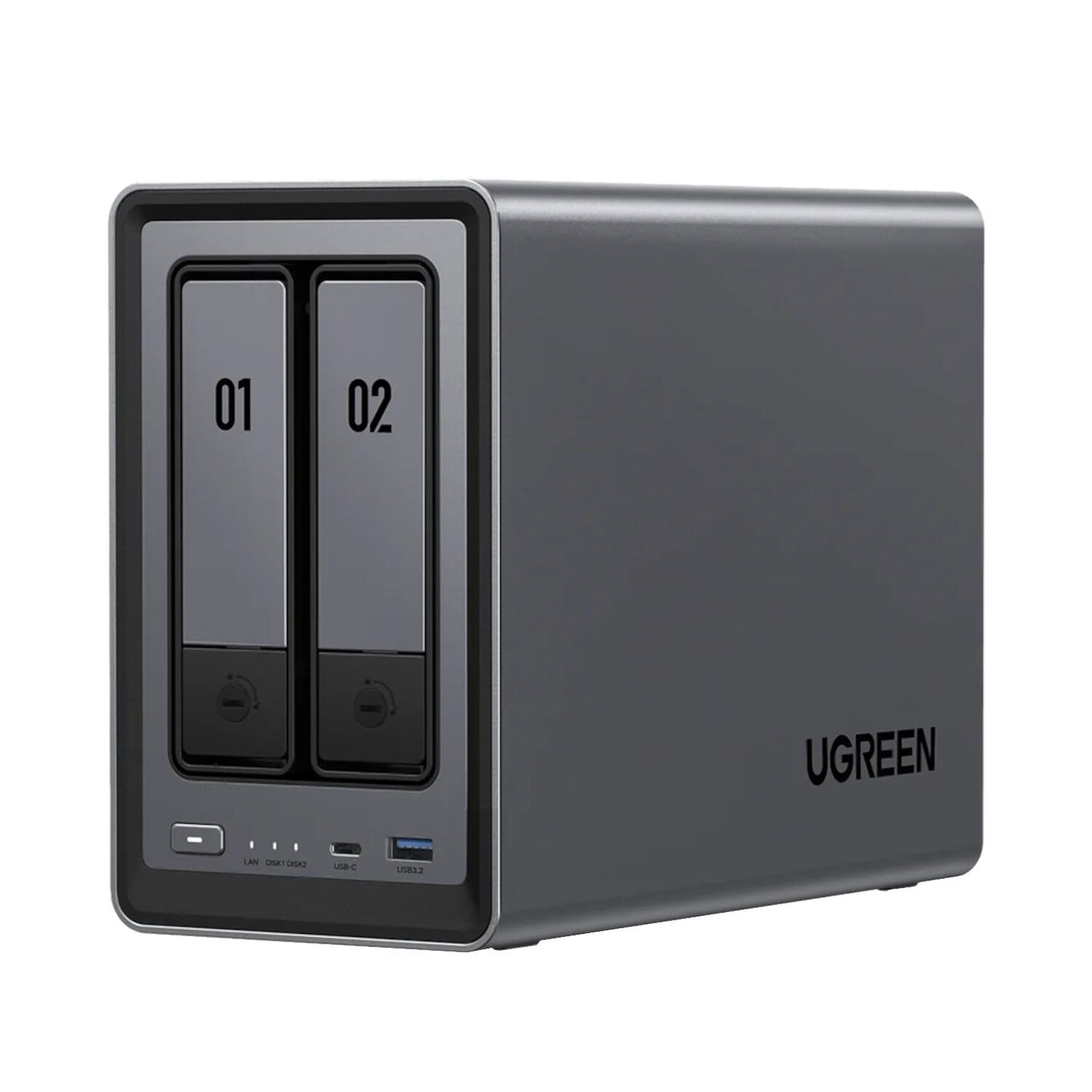 UGreen NASync DXP2800 2 Bay NAS with Seagate Ironwolf NAS 16TB SATA Hard Drive V2 Bundle (2x 8TB)