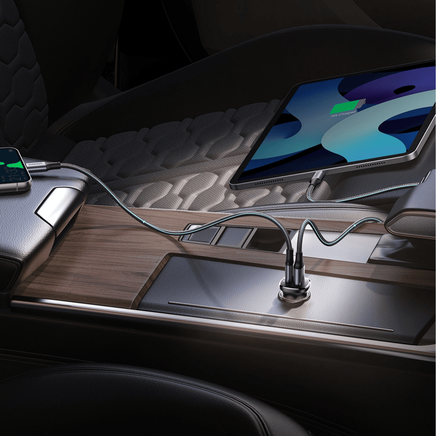 UGREEN Car Charger Fast Charging 30W 2Ports