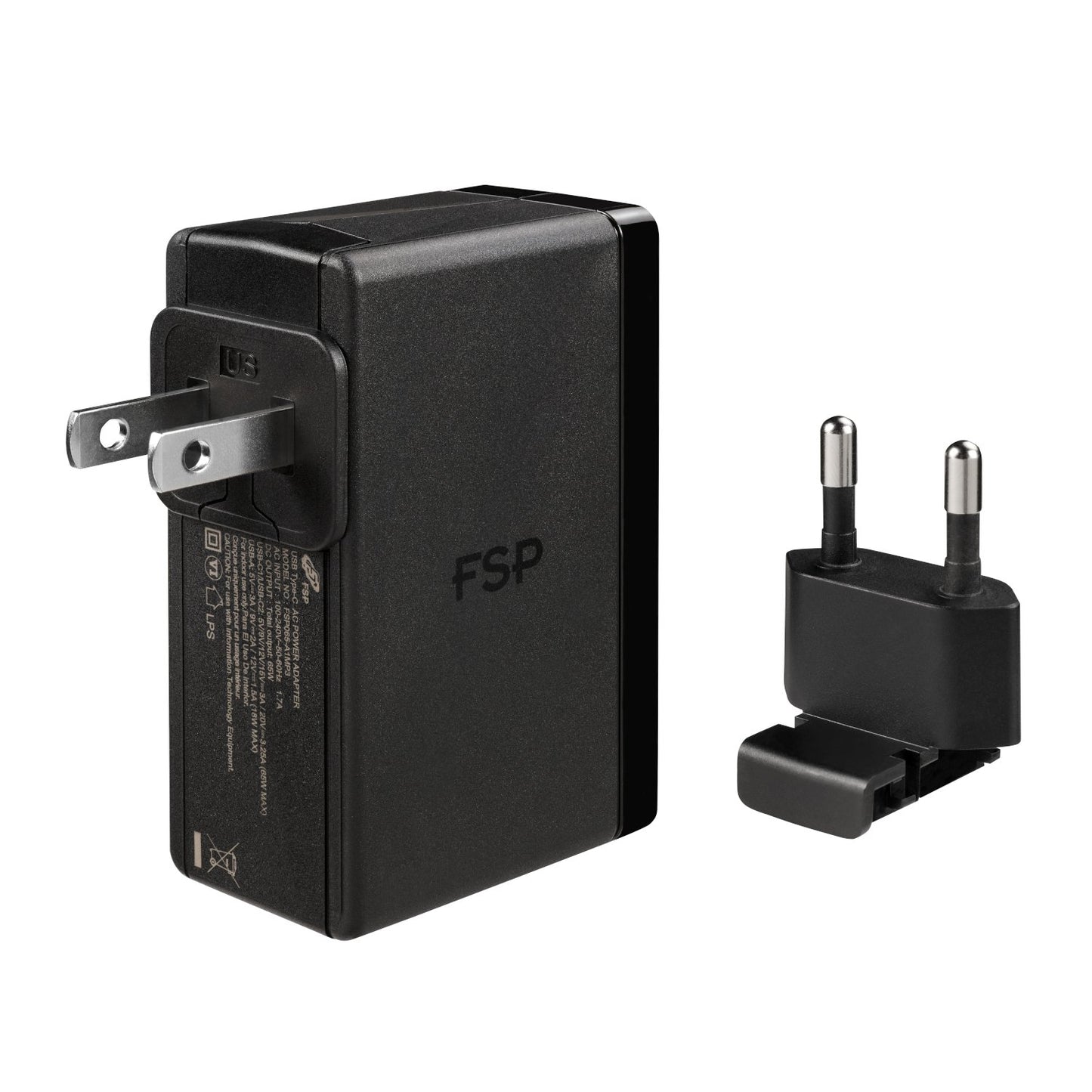 FSP 65W PD 2-Prong USB Type-C Power Adapter