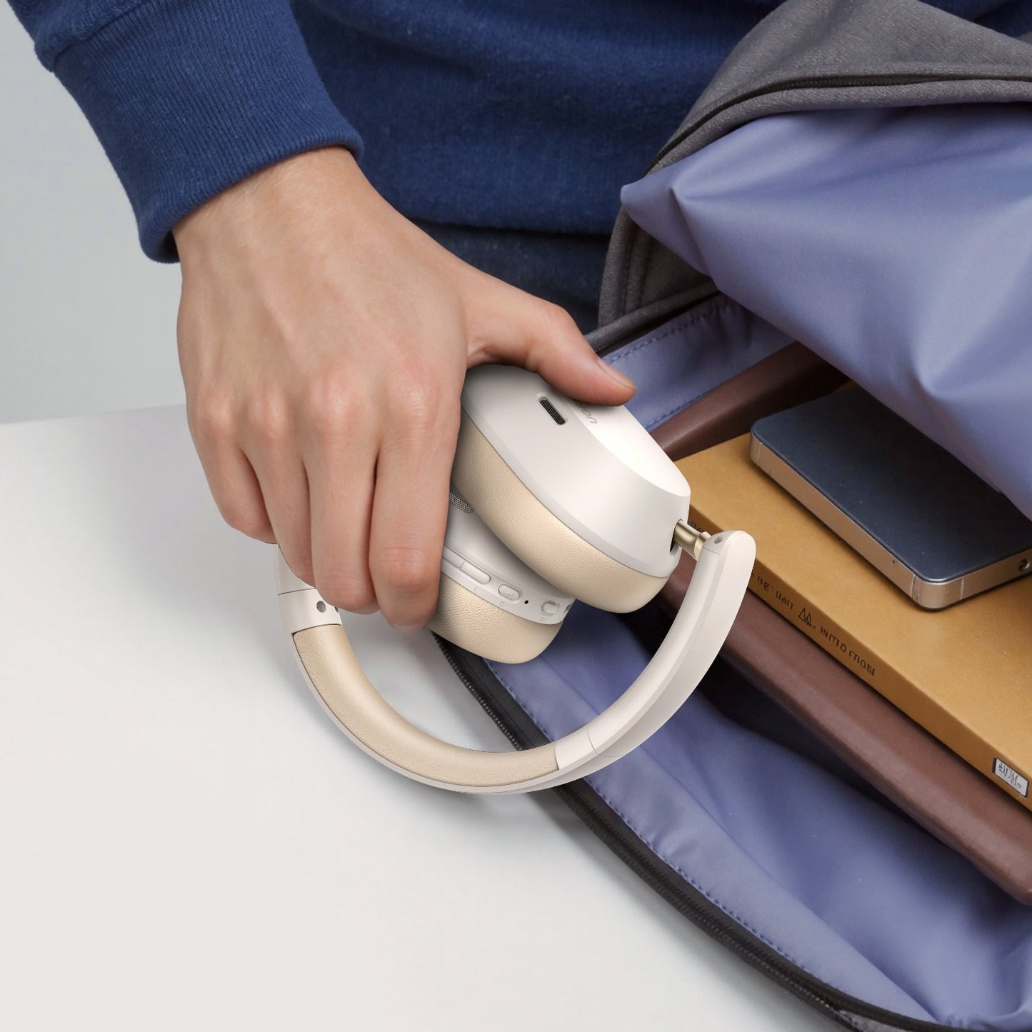 UGreen HiTune Max 5C Hybrid ANC Headphones–White