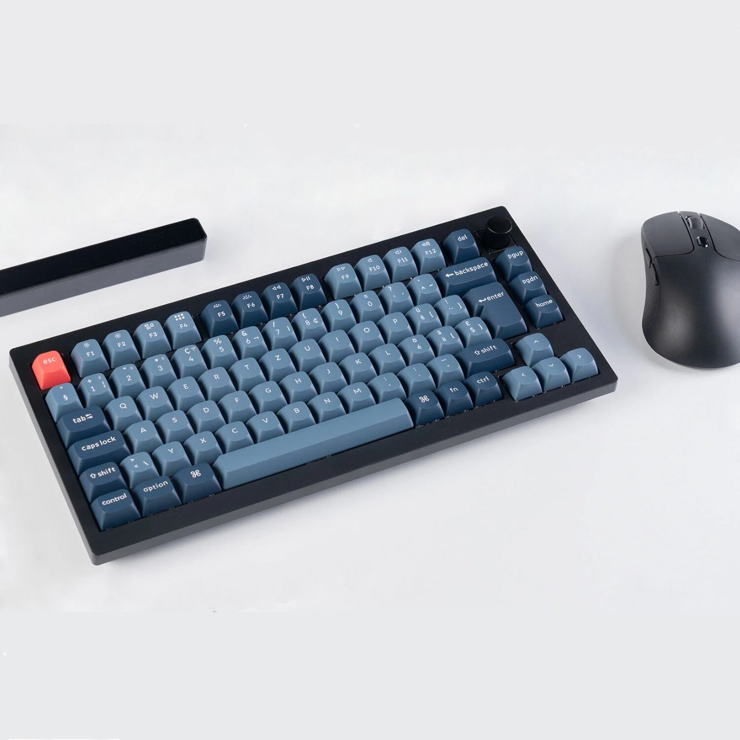 Keychron V1 Max QMK/VIA Wireless Custom Mechanical Keyboard | BROWN Switches – Black