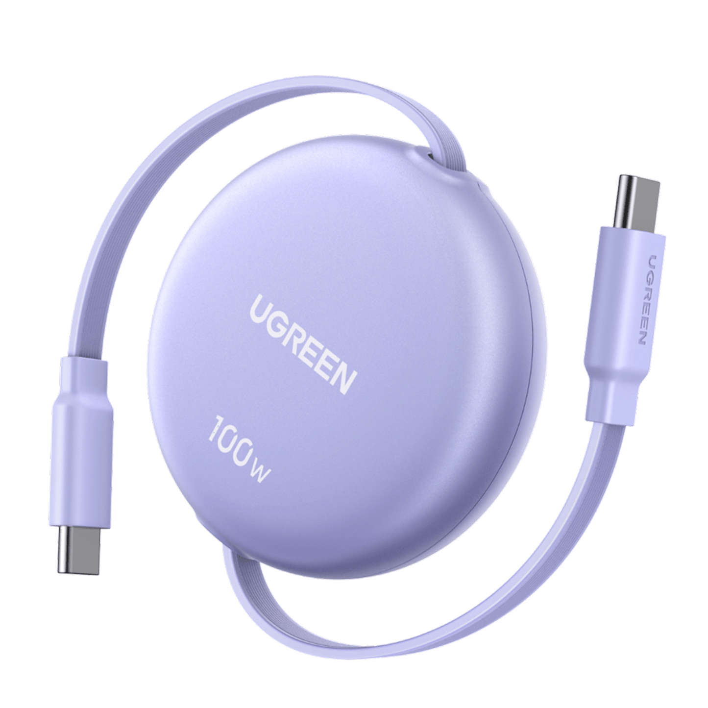 UGREEN 100W Fast Charging Retractable USB Type-C Cable 1M - Purple