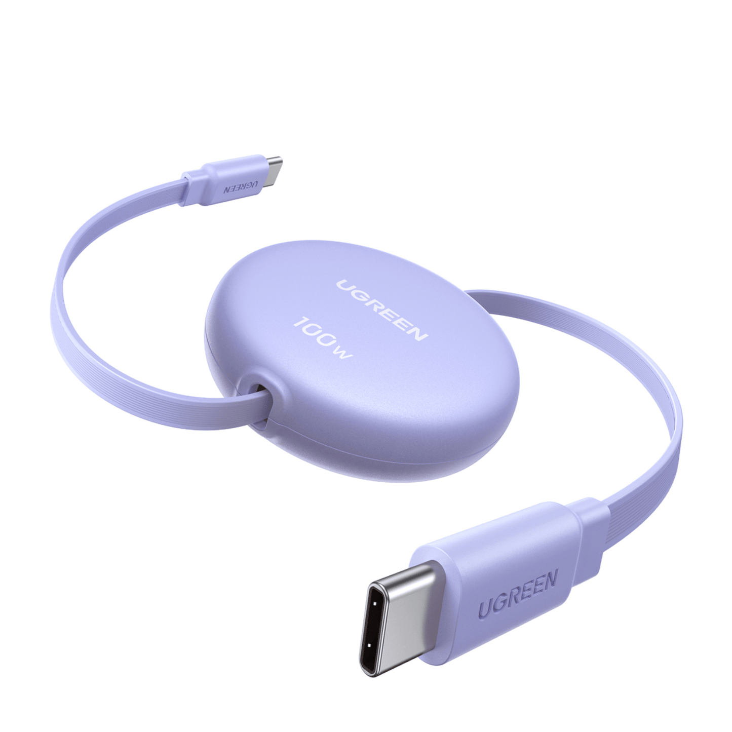 UGREEN 100W Fast Charging Retractable USB Type-C Cable 1M - Purple