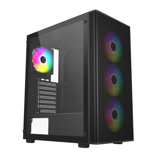 FSP M220 ATX Mid Tower Gaming Chassis - Black