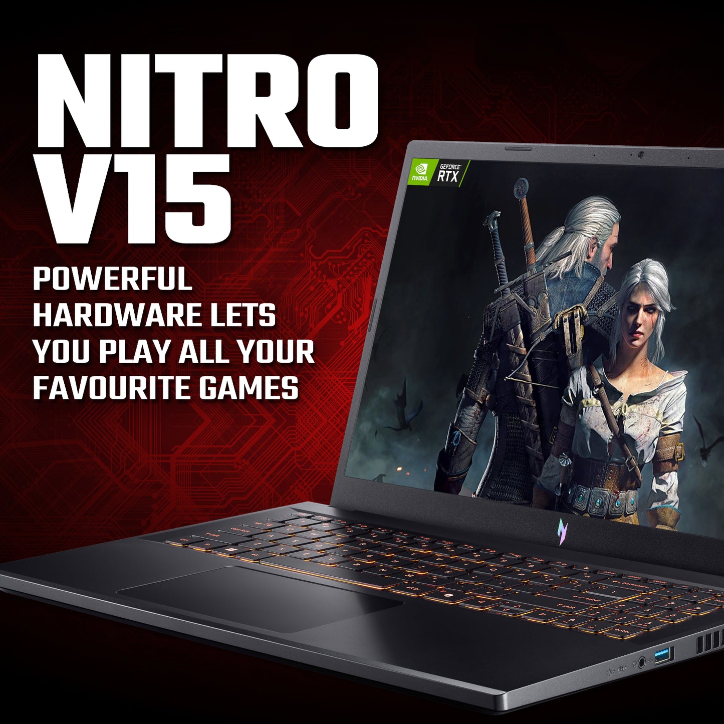 Acer NITRO V 15 Gaming Laptop 15.6″ | Intel Core 7 240H | 16GB | 512GB | RTX 4050 6GB | Windows 11 Home