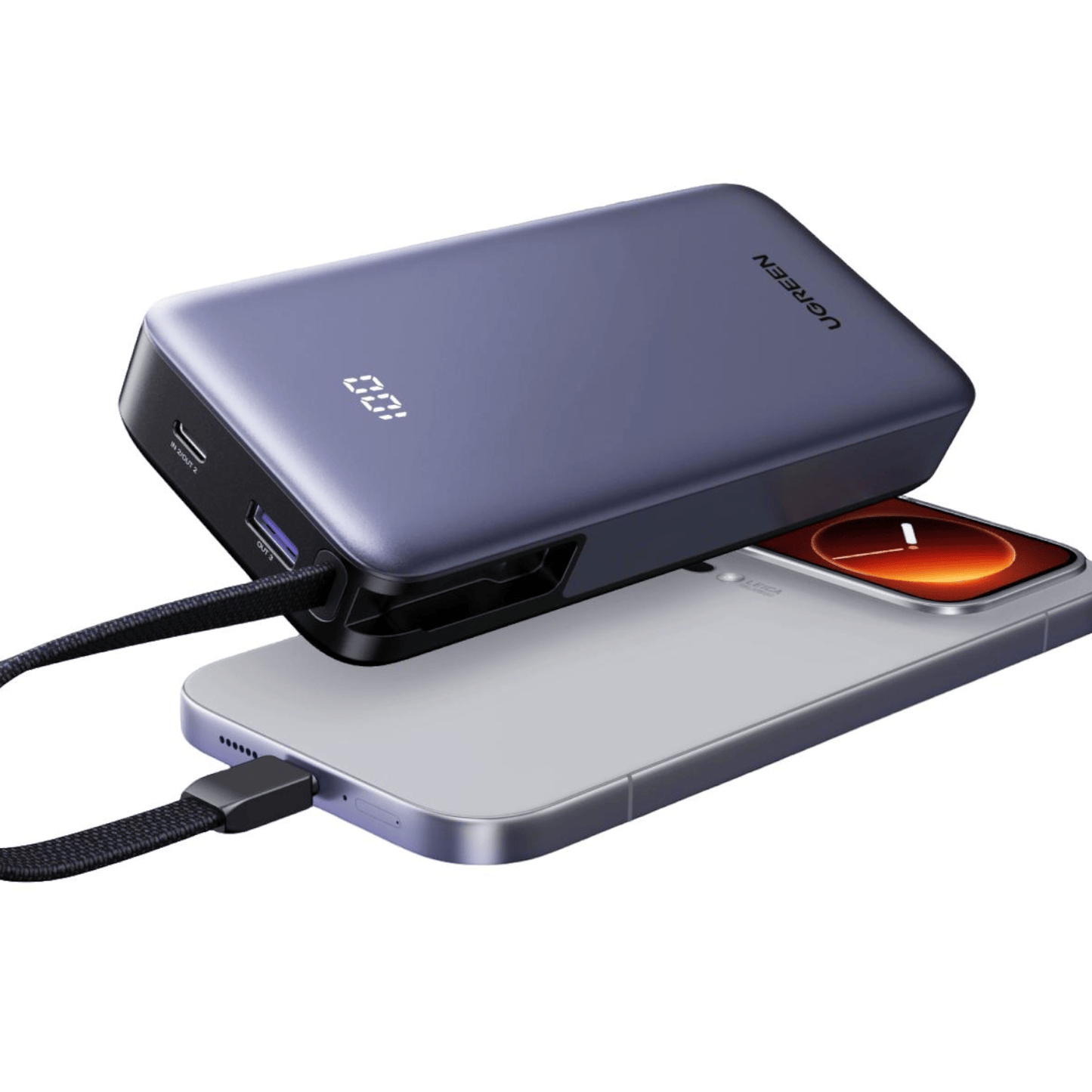 UGREEN Nexode Power Bank 20000mAh 55W with built-in USB Type-C Cable