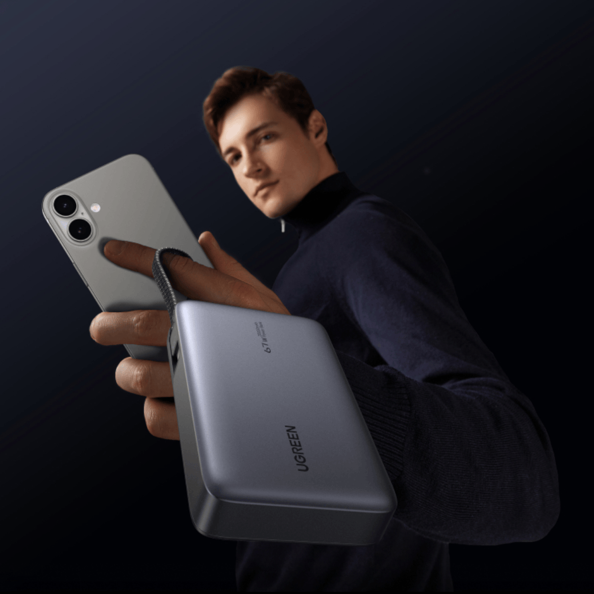 UGREEN 20000mAh 67W Nexode Power Bank with Built-in Cable