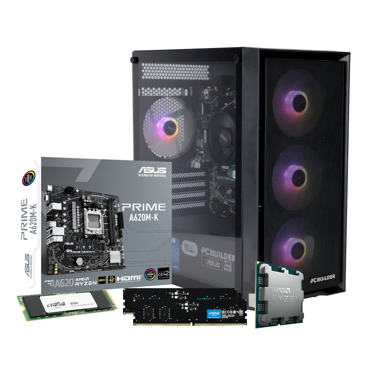 PCBuilder Ryzen 5 8600G WARDEN Windows 11 Gaming PC