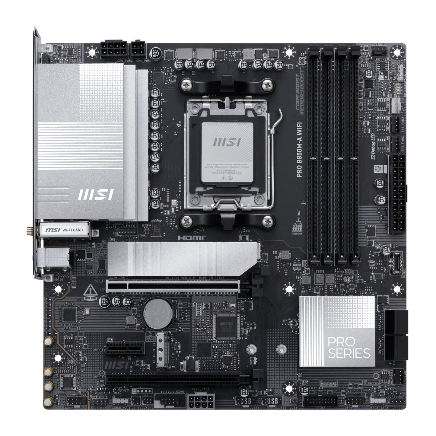 MSI PRO B850M-A WIFI AM5 DDR5 M-ATX Motherboard