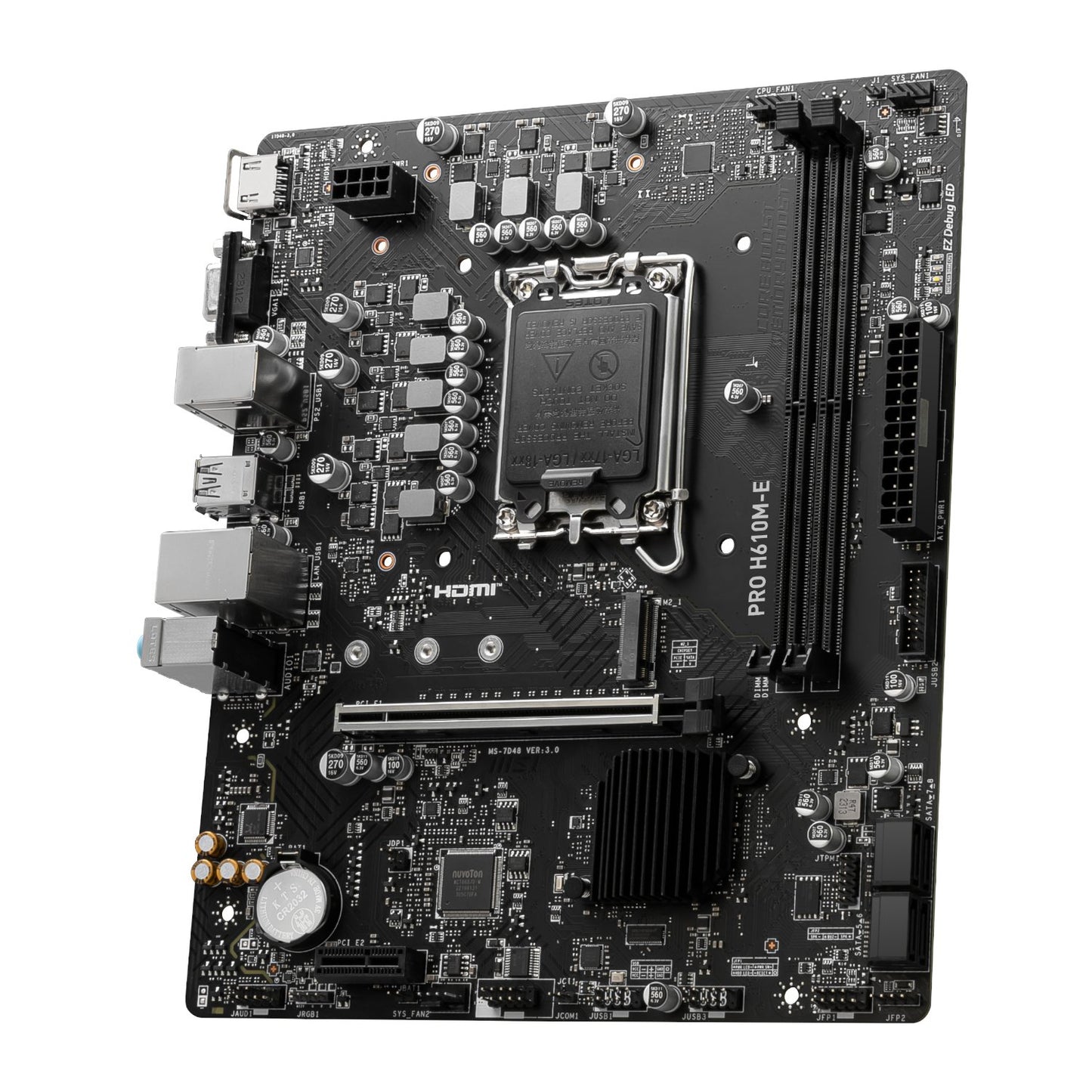 MSI PRO H610M-E Intel LGA1700 DDR5 M-ATX Motherboard