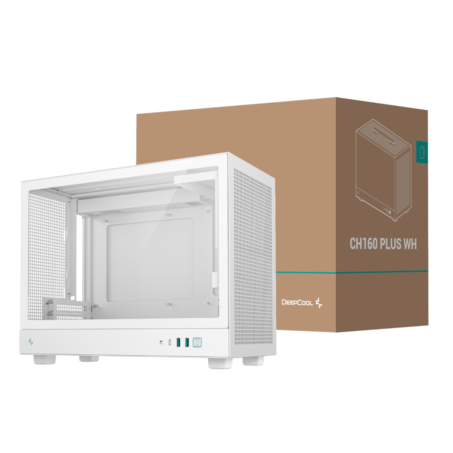 DeepCool CH160 PLUS Micro-ATX Chassis - White – JustBuyOnline.co.za