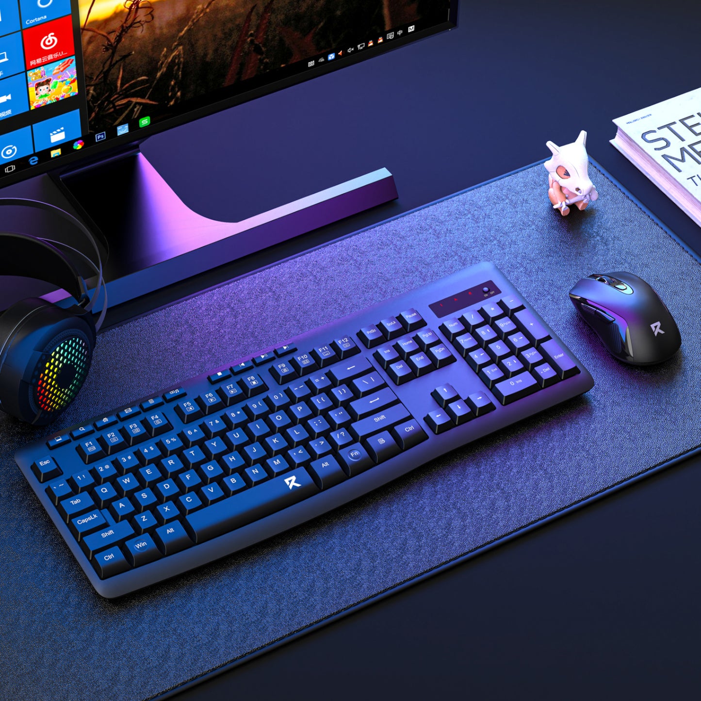 Redragon BS-7367-A Wireless Keyboard and Mouse Combo - Black