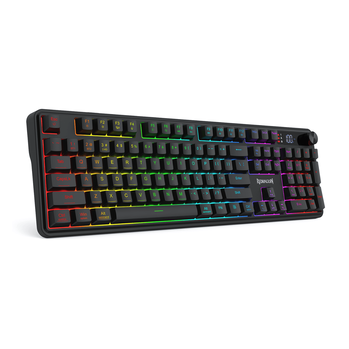 Redragon RM104 PRO VOLCANO RGB Wireless Membrane Gaming Keyboard - Black