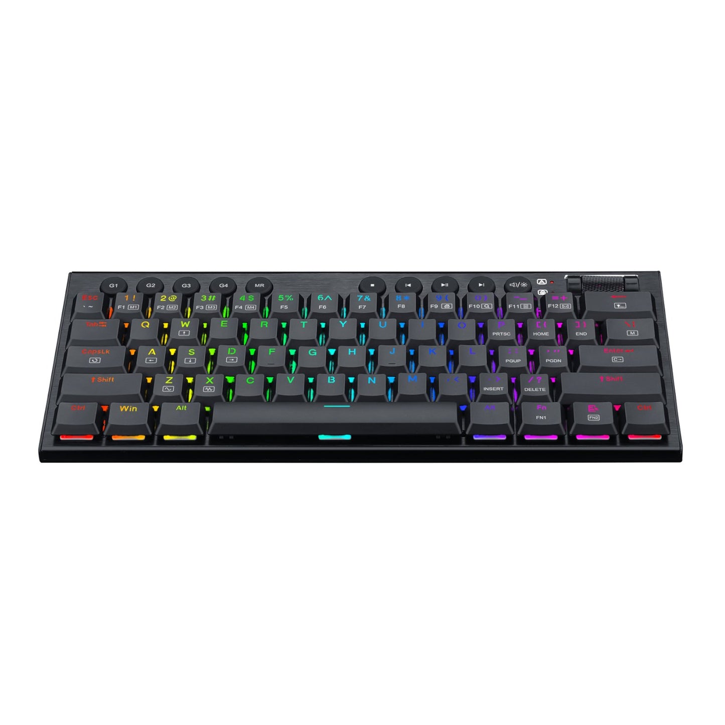 REDRAGON Horus Mini 61Key Red Switch RGB Low Profile Gaming Mechanical Keyboard - Black