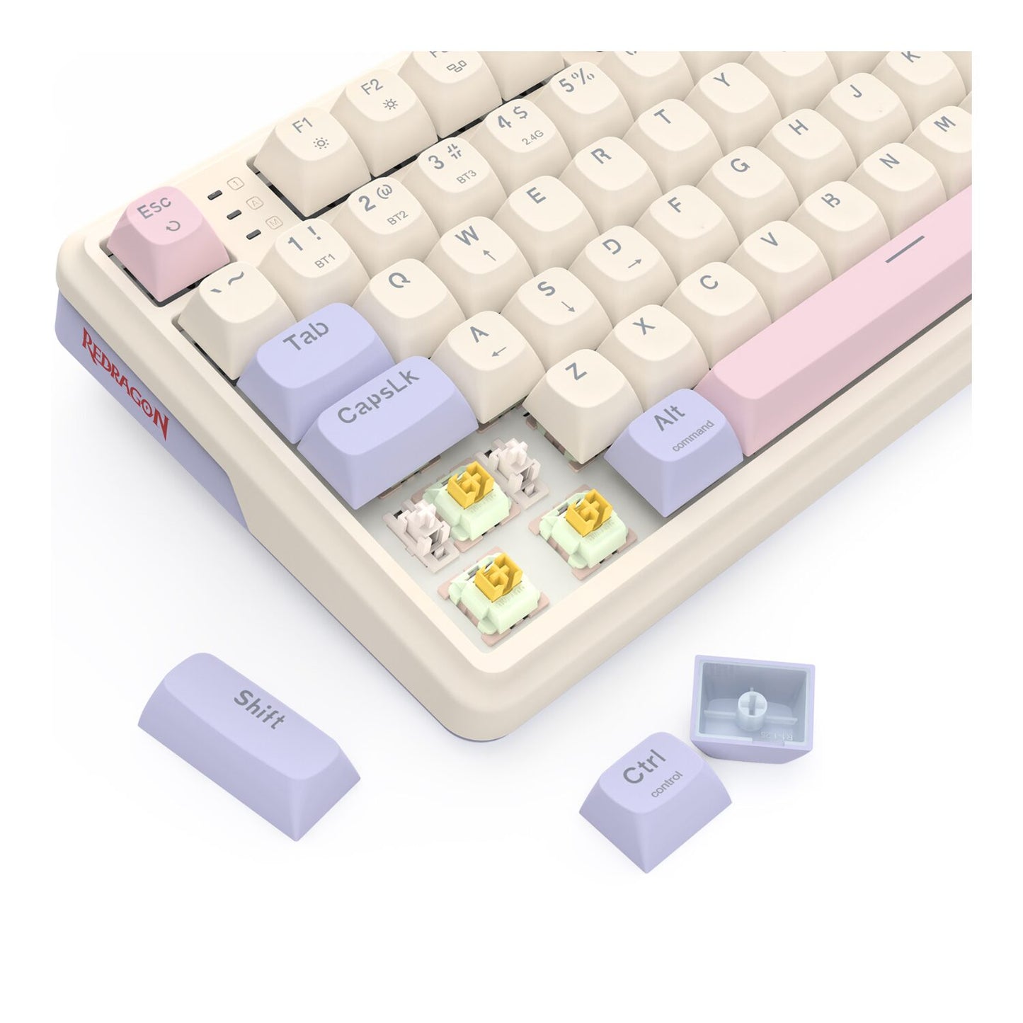 Redragon K768 EISA 100 RGB Wireless Gaming Keyboard - Lilac