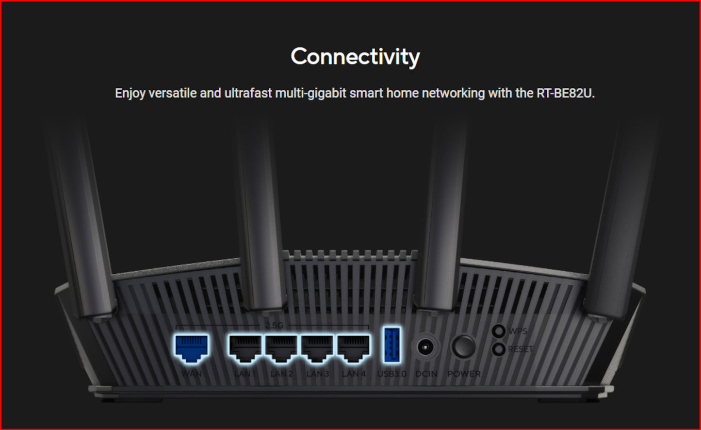 ASUS RT-BE82U Wi-Fi 7 Dual-Band 2.5GbE Router-Black