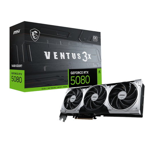 MSI GeForce RTX 5080 16G VENTUS 3X OC PLUS Graphics Card