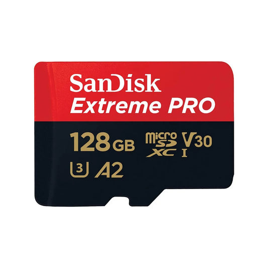 Sandisk Extreme Pro 128GB 4K Video MicroSDXC Card with Adapter