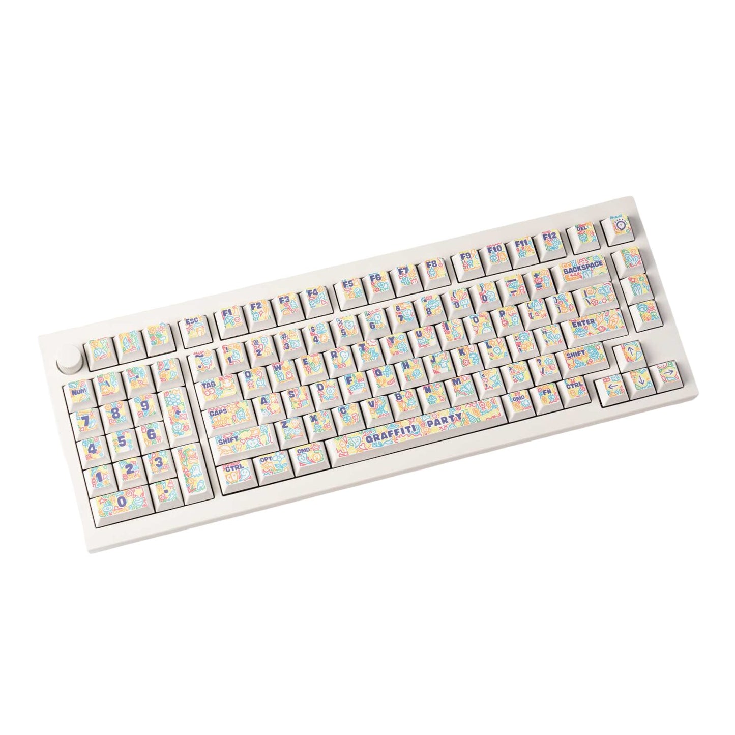 Keychron Graffiti Party – Cherry Profile Dye-Sub PBT Full Keycap Set (140 Keys, MX-Compatible)