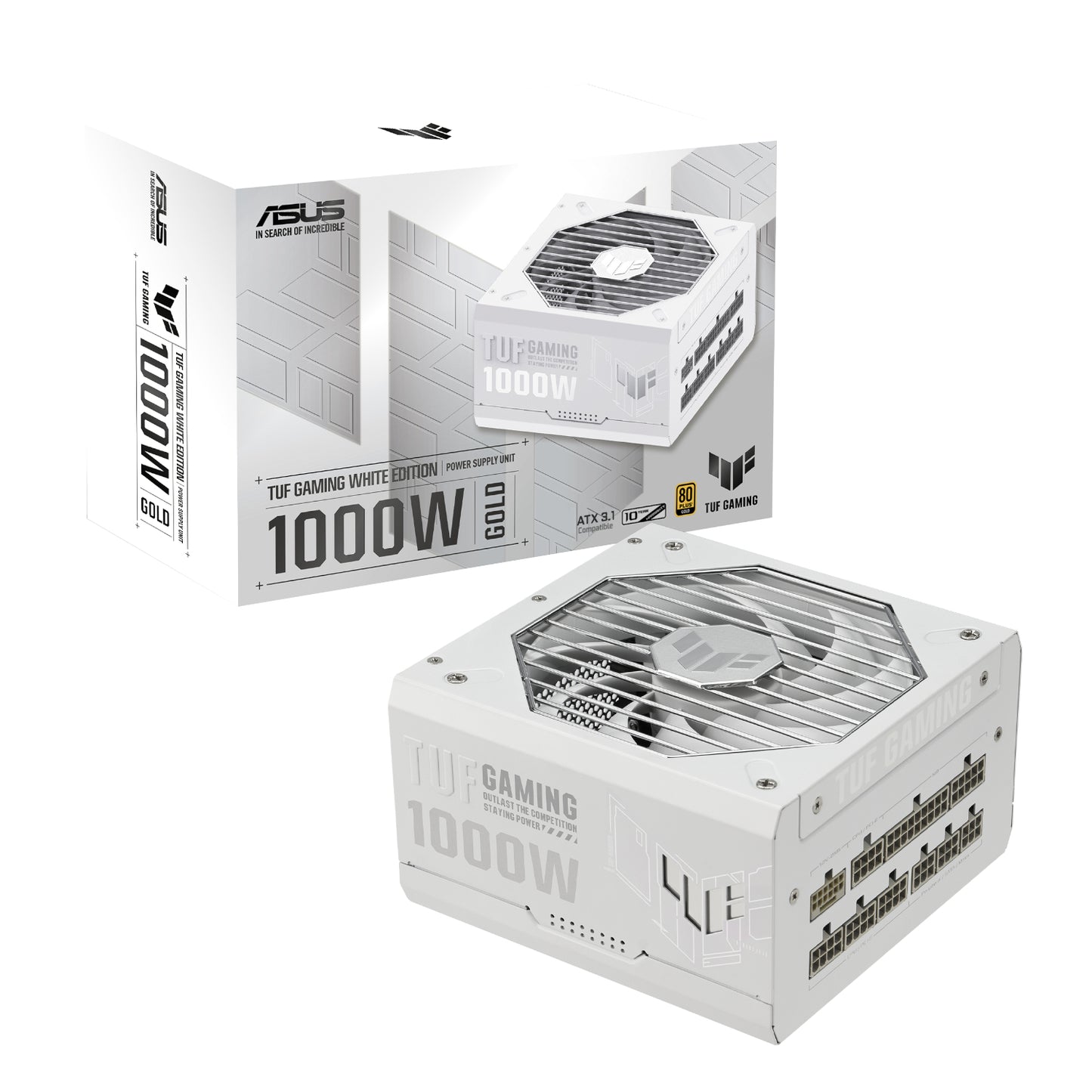 Asus TUF Gaming 1000W 80 PLUS Gold ATX Modular Power Supply - White