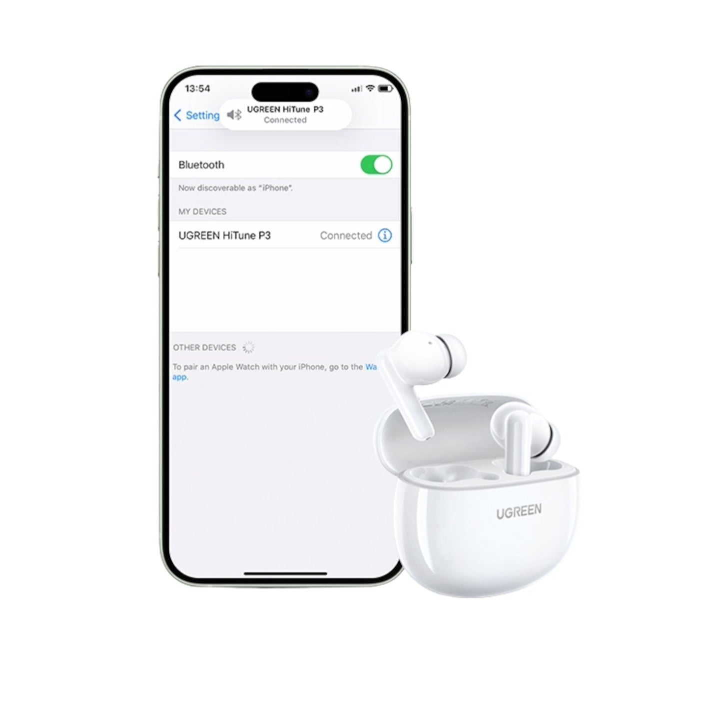 UGreen HiTune P3 In-Ear Wireless Earbuds–White