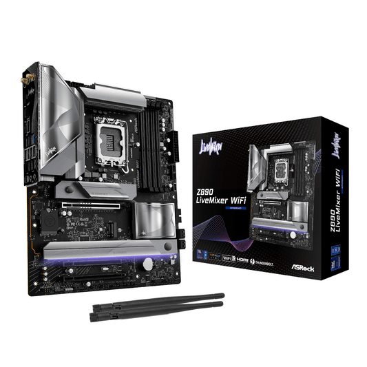 ASRock Z890 LiveMixer Wi-Fi Intel LGA 1851 ATX Gaming Motherboard