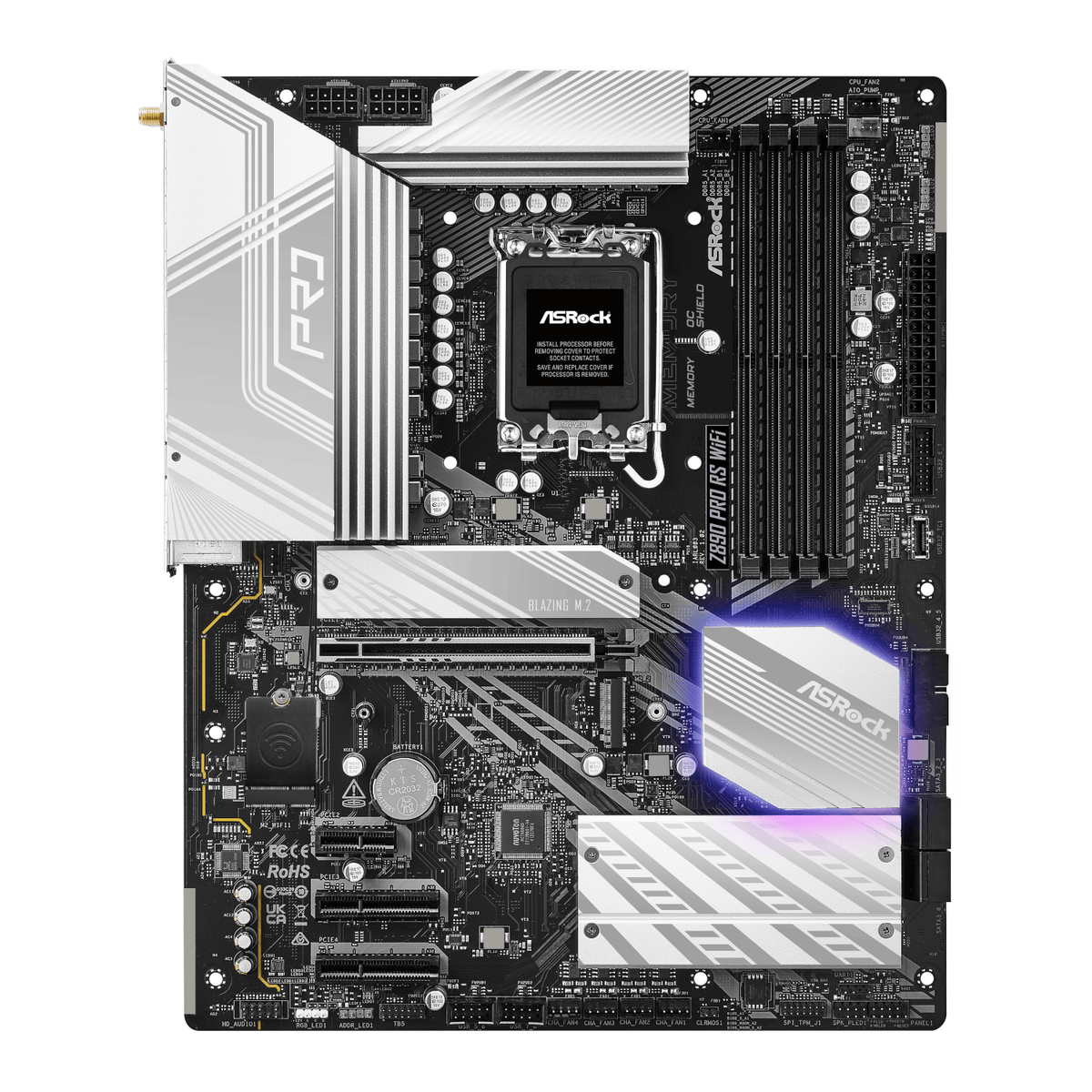 ASRock Z890 Pro RS Wi-Fi Intel LGA 1851 ATX Gaming Motherboard