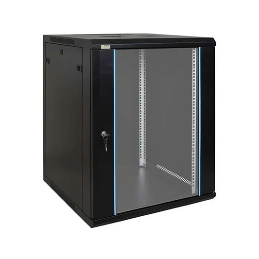 Zone Lite 15U 500mm Black Wall Mount Black Cabinet
