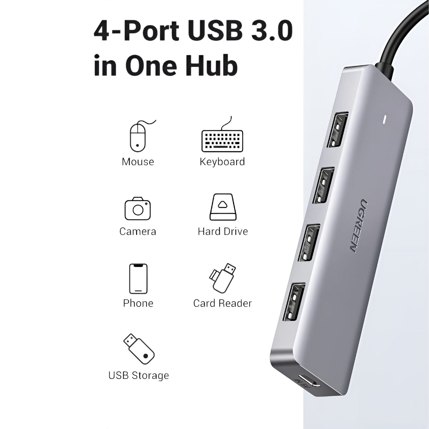 UGREEN 4-in-1 Type-C Hub | USB 3.0 | Type-C